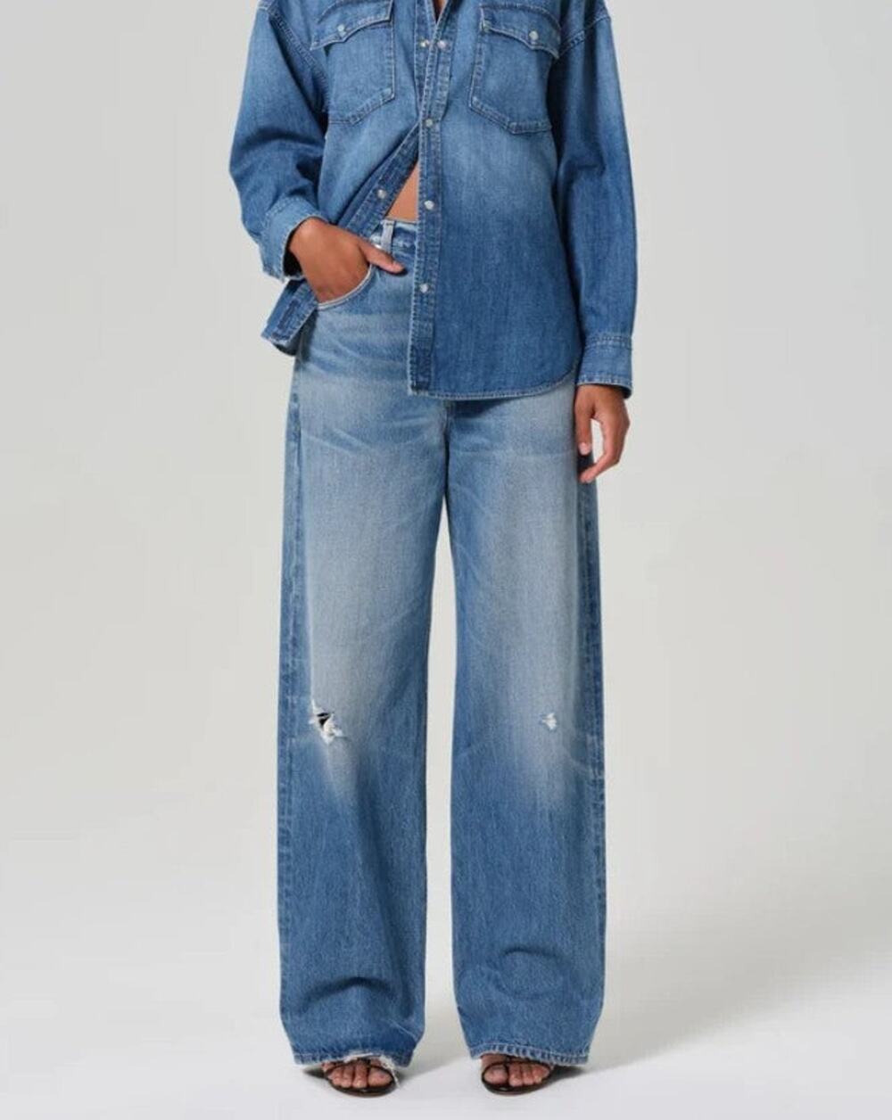 Citizens of Humanity Ayla Baggy Jeans Solano Blue Size 30